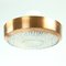 Copper & Glass Ceiling Light, 1970s, Image 2