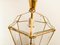 Brass and Clear Glass Lantern 9