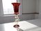 Murano Sculptural Display Chalice in Red Artistic Glass with Gold Details, Image 11