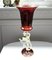 Murano Sculptural Display Chalice in Red Artistic Glass with Gold Details, Image 4