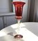 Murano Sculptural Display Chalice in Red Artistic Glass with Gold Details, Image 2