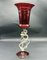 Murano Sculptural Display Chalice in Red Artistic Glass with Gold Details, Image 1
