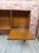 Renovated Oak Display Cabinet with Bar on Slanted Legs 3