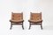 Cognacfarbene Vintage Siesta Stühle von Ingmar Relling für Westnofa, 1960er, 2er Set 2