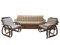 Vintage Bamboo Living Room Set from Vivai Del Sud, 1960s, Set of 3 2