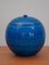 Large Blue Glazed Ceramic Vase by Aldo Londi for Bitossi, 1960s 3