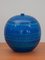 Large Blue Glazed Ceramic Vase by Aldo Londi for Bitossi, 1960s 4