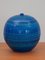 Large Blue Glazed Ceramic Vase by Aldo Londi for Bitossi, 1960s 5
