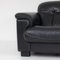 DS-101 Two-Seater Sofa in Black Leather from De Sede 2