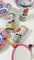 Ceramic Drinking Glasses with Hand Painted Fruits Decoration, Italy, 1950s, Set of 5 4