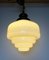 Vintage Large Opaline Glass Pendant Lamp, France, 1930s, Image 1