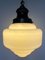Vintage Large Opaline Glass Pendant Lamp, France, 1930s, Image 5