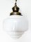 Vintage Large Opaline Glass Pendant Lamp, France, 1930s, Image 8