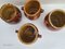 Antique Brown and Yellow Glazed Confit Pots, 1890s, Set of 4, Image 4