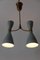 Mid-Century Modern Two-Armed Diabolo Pendant Lamp, Italy, 1950s, Image 16