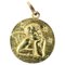 Französischer Raphaels Cherub Stars 18 Karat Gelbgold Anhänger mit Diamanten, 1920er 1