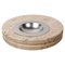 Vintage Round Ashtray in Carved Travertine and Steel, Italy, 1970s 1