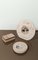 Vintage Round Ashtray in Carved Travertine and Steel, Italy, 1970s 3