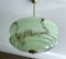 Art Deco Pendant Light in Green Marble Glass, 1930s, Image 11