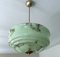 Art Deco Pendant Light in Green Marble Glass, 1930s, Image 7