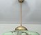 Art Deco Pendant Light in Green Marble Glass, 1930s, Image 15