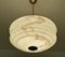 Art Deco Pendant Light in Green Marble Glass, 1930s, Image 6