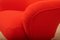 Swivel Armchair P32 with 4-Star Black Metal Frame, Upholstered Shell Covered in Red Fabric by Osvaldo Borsani for Tecno, 1956 5