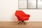 Swivel Armchair P32 with 4-Star Black Metal Frame, Upholstered Shell Covered in Red Fabric by Osvaldo Borsani for Tecno, 1956 7