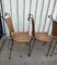 Sillas de comedor vintage de hierro forjado con asiento de mimbre, 1980. Juego de 4, Imagen 10