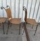 Sillas de comedor vintage de hierro forjado con asiento de mimbre, 1980. Juego de 4, Imagen 14