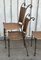 Sillas de comedor vintage de hierro forjado con asiento de mimbre, 1980. Juego de 4, Imagen 3