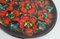 Large Vintage Fat Lava Wall Plate with Flower Decor Glaze from Ruscha 5