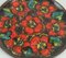 Large Vintage Fat Lava Wall Plate with Flower Decor Glaze from Ruscha 6