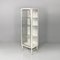 Mid-Century Italian White Metal and Glass Pharmacy Display Cabinet, 1950s 1