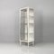 Mid-Century Italian White Metal and Glass Pharmacy Display Cabinet, 1950s 2