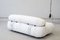 Soriana Sofa in White Leather attributed to Afra & Tobia Scarpa for Cassina, 1970s 3