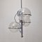 Italian Chrome Lamp with Three Opaline Glass Globes, 1970s 9