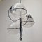 Italian Chrome Lamp with Three Opaline Glass Globes, 1970s 16
