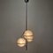 Italian Chrome Lamp with Three Opaline Glass Globes, 1970s 3