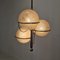 Italian Chrome Lamp with Three Opaline Glass Globes, 1970s 5