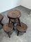 Brutalist Coffee Table and Stools, Set of 5 3