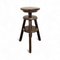 Brutalist Wooden Adjustable Stool 1