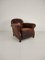 Antique Sheepskin Leather Club Chair 1