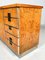 Art Deco Style Sideboard in Burl Wood and Chrome from Glam Furniture, Italy, 1970s 10