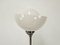 Lampadaire Mid-Century en Métal et Verre Blanc, 1970s 2