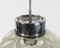 Lampe à Suspension Vintage en Verre de Murano Texturé et Rayé Gris Fumé, 1970s 5