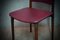 Wood and Leather Office Desk Dinning Room Chairs by Osvaldo Borsani for Tecno, 1960s, Set of 4, Image 3