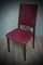 Wood and Leather Office Desk Dinning Room Chairs by Osvaldo Borsani for Tecno, 1960s, Set of 4, Image 4