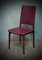 Wood and Leather Office Desk Dinning Room Chairs by Osvaldo Borsani for Tecno, 1960s, Set of 4, Image 1