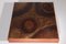 Brutalist Coffee Table with Copper Top and Wooden Base, 1970s, Image 2
